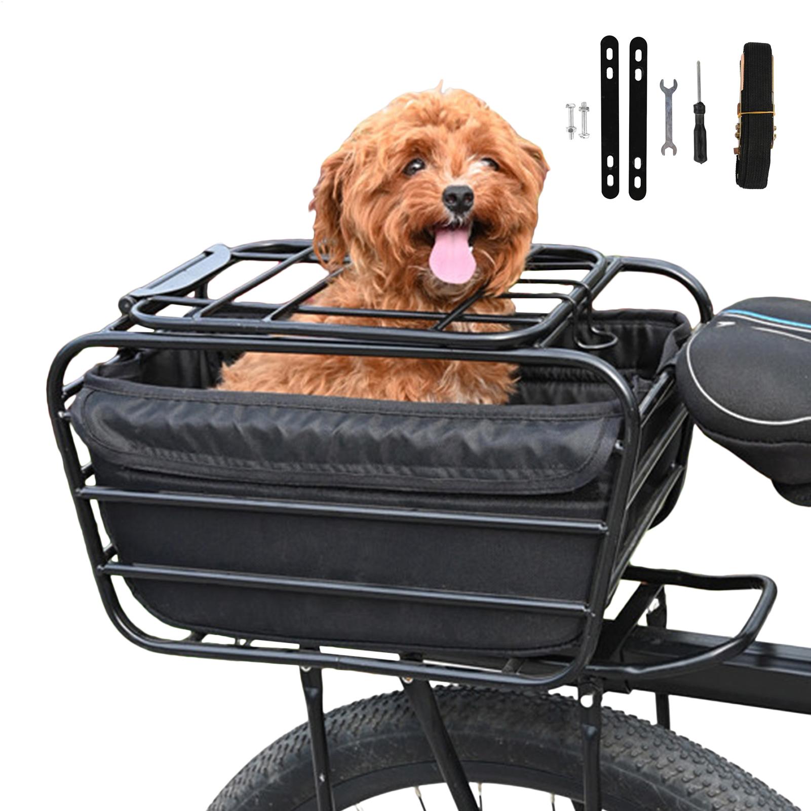 Bike Cargo Rack - Hundekorb für Fahrrad-Gepäckträger, tragbarer Haustier-Transportkorb, passend