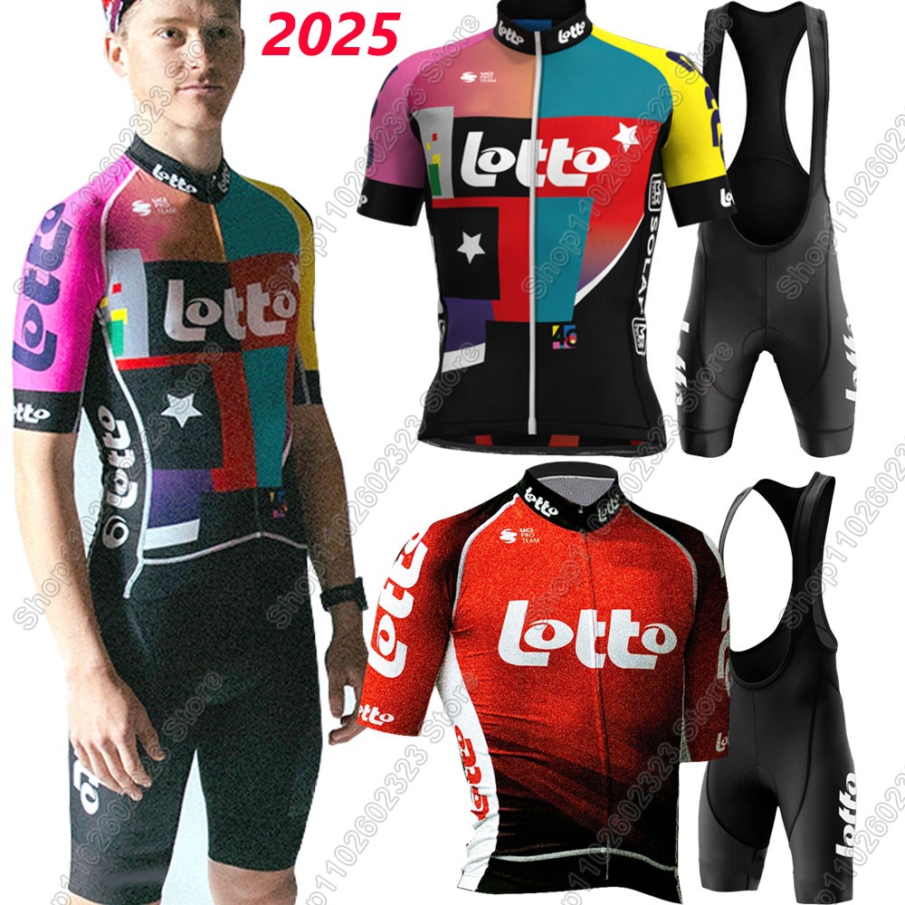 Cycling Gear Brands - Lotto Team 2025, Radtrikot-Set, Sommer, belgische