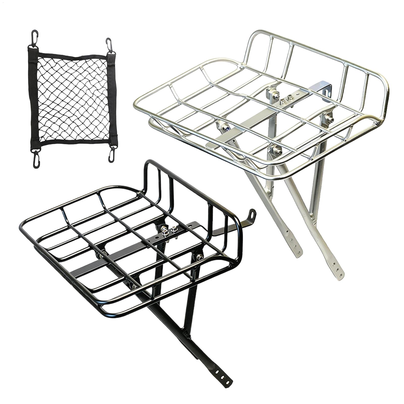 Bike Cargo Rack - Schnell abnehmbarer Fahrradkorb vorne, großer Metall-Transportkorb