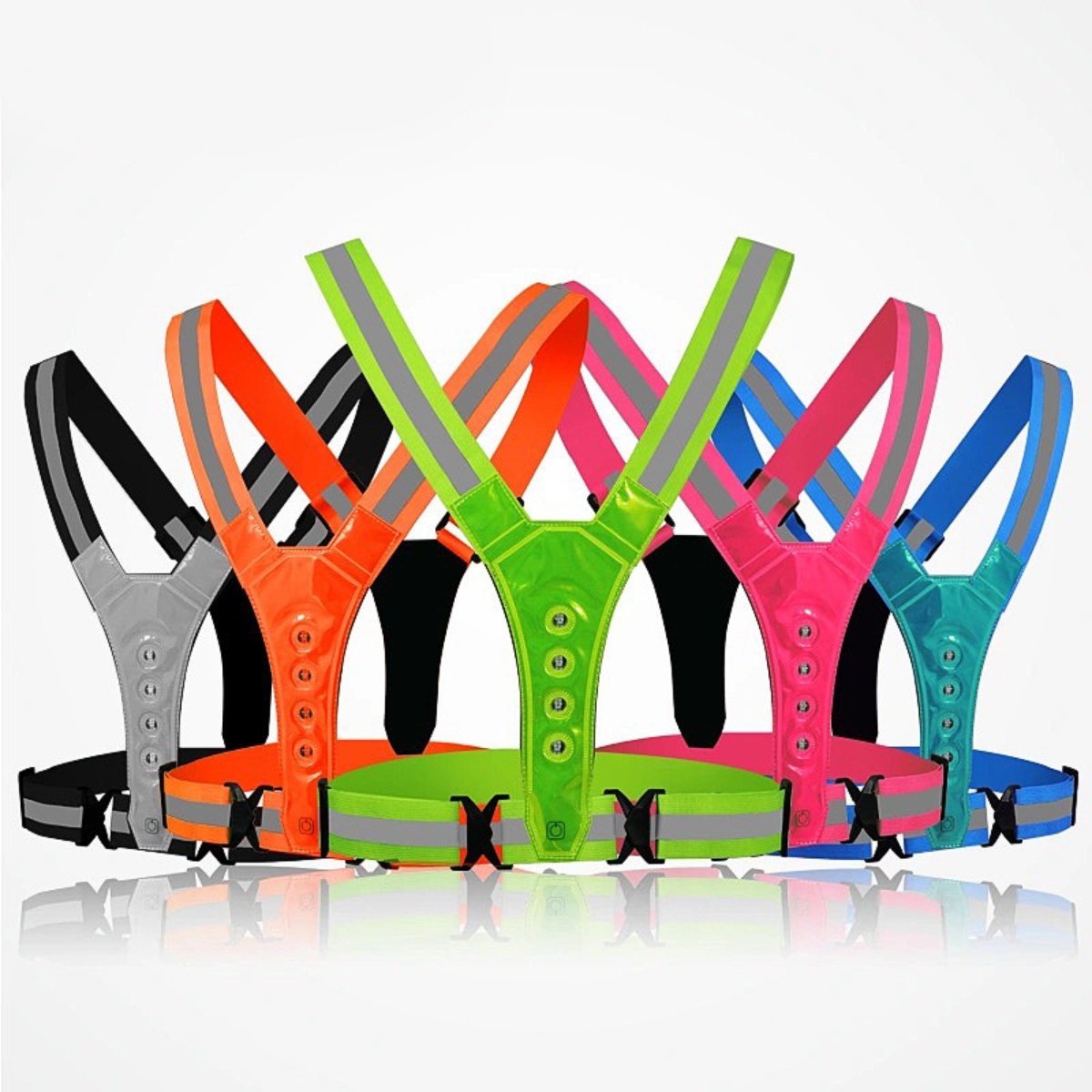 Cycling Gear Pas - Verstellbare LED-Lauf- und Fahrrad-Sicherheitsweste für Damen