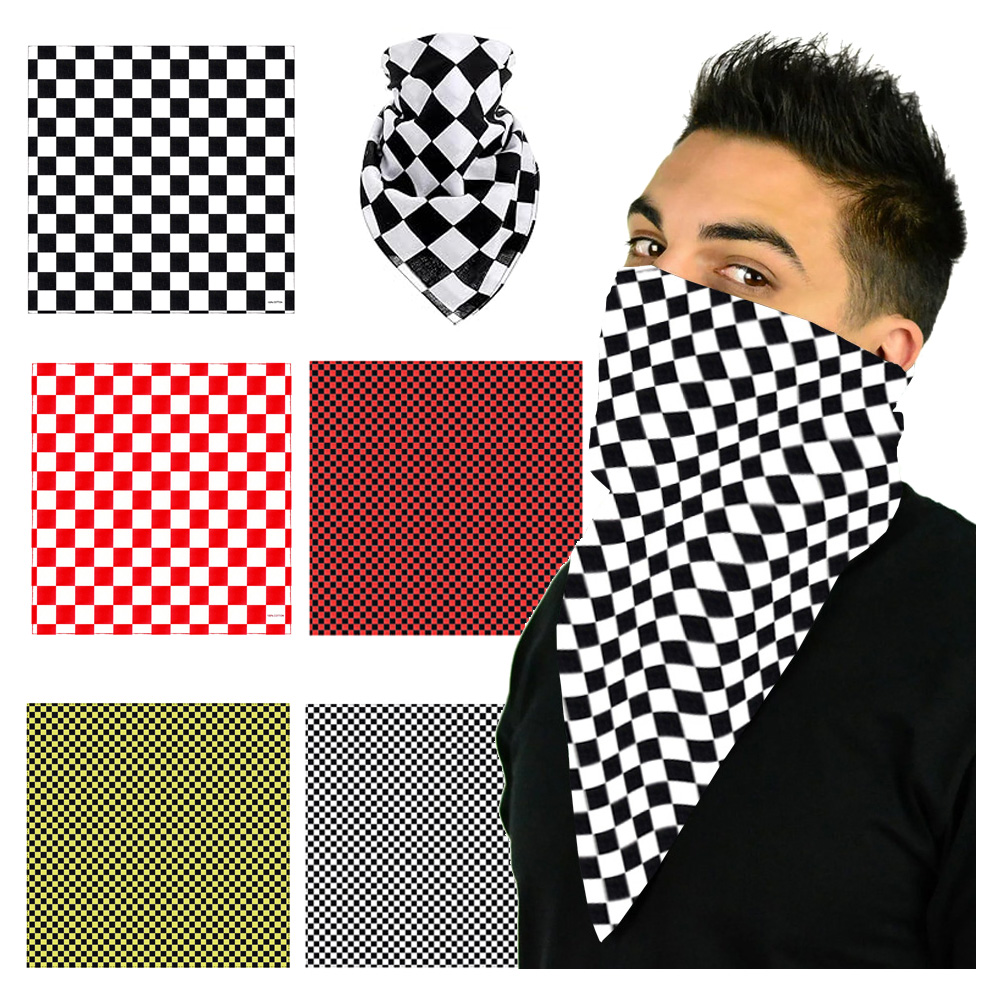 Cycling Gear Pas - 5 Arten Rennen karierte Flagge Bandana