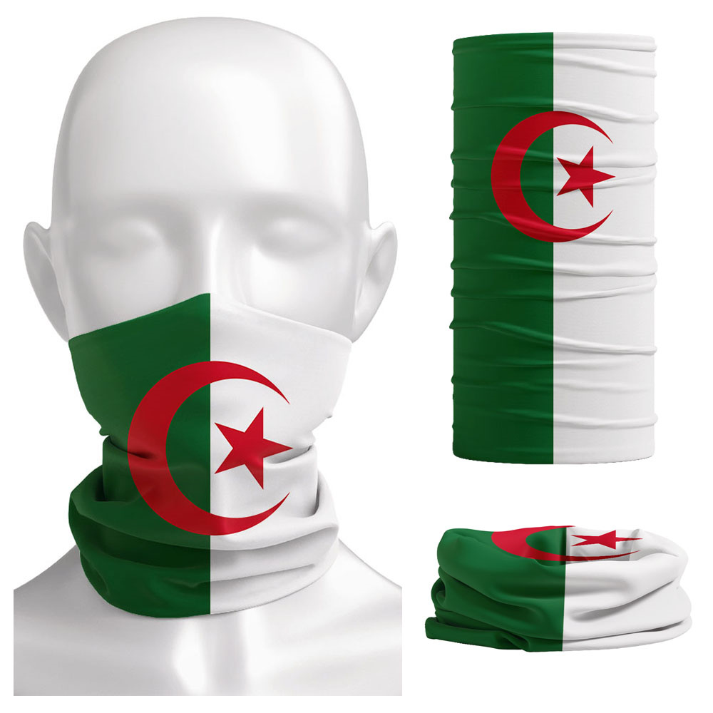 Gear In Cycling - Algerien-Flagge, bedruckt, Bandana, Kopfbedeckung, Reiten, Sturmhaube,