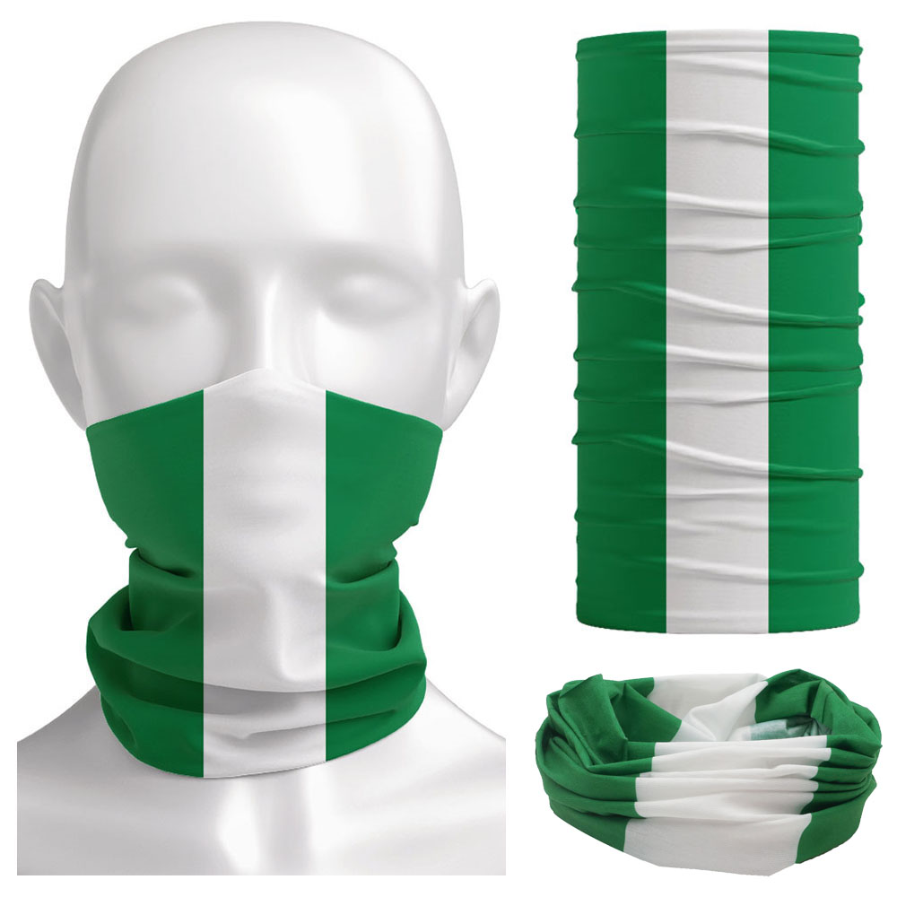 Gear In Cycling - Nigeria-Flagge, Halstuch, Damen, Halstuch, Camping, Sturmhaube