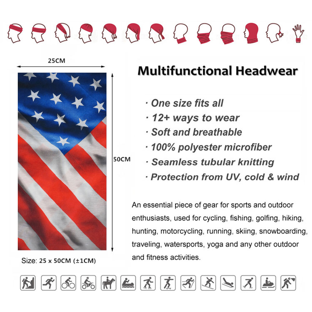 Sonnenschutzschal mit USA-Flag – Gear In Cycling Bewertung und Preis